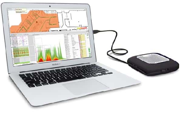 Ekahau Sidekick am PC angeschlossen