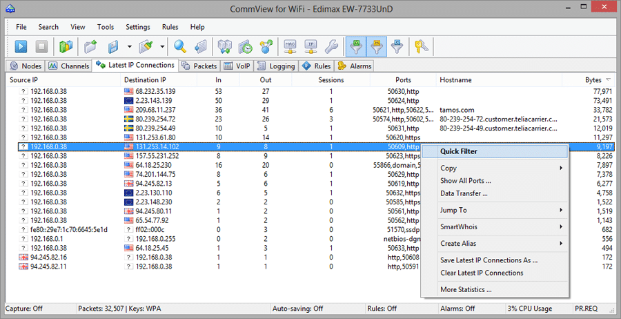 CommView® for WiFi: Umfassender WLAN-Analyzer für 802.11-Netzwerke – Bild 7