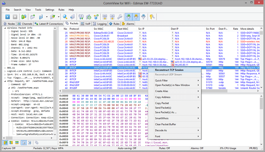 CommView® for WiFi: Umfassender WLAN-Analyzer für 802.11-Netzwerke – Bild 6