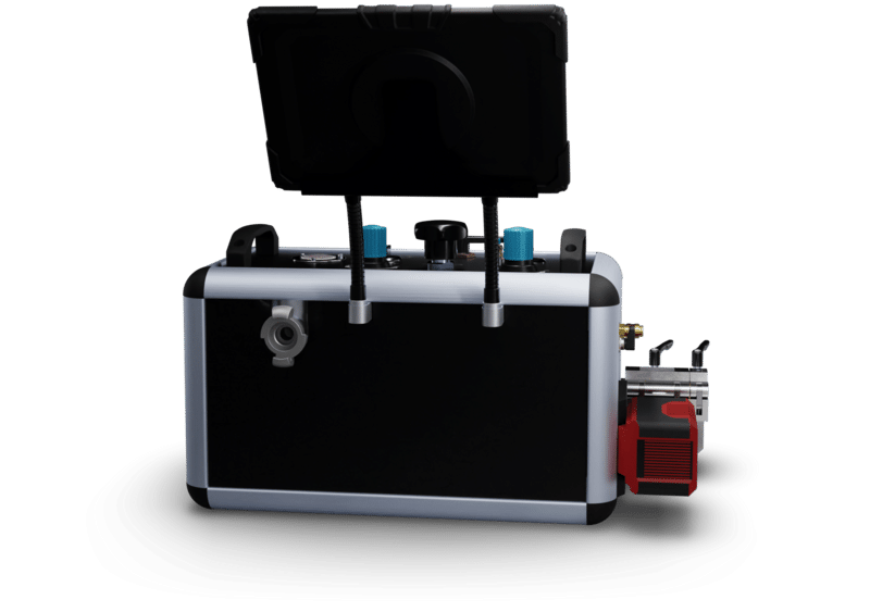 Einblasgerät mit integrierter Druckprüfung