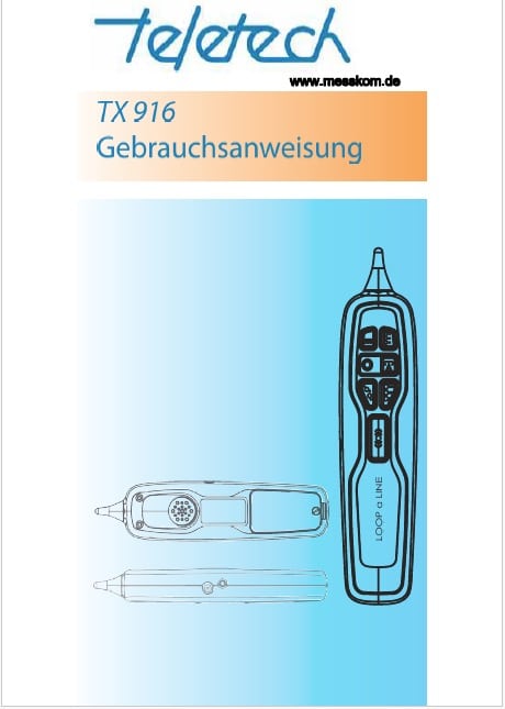 messhelfer und schleifenschalter Teletech TX–917